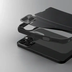 Nillkin Qin Prop Husa din Piele Apple iPhone 16 Pro Max negru
