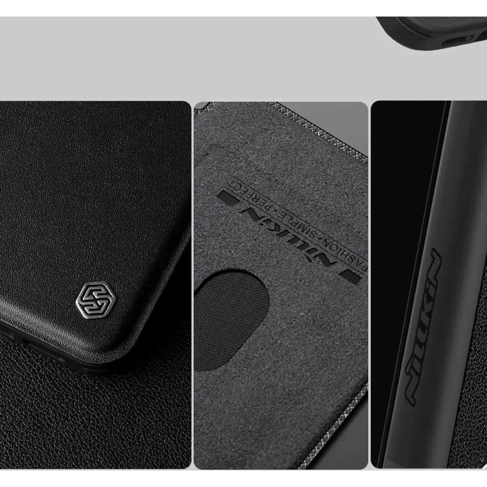 Hurtownia GSM - Nillkin Qin Prop Lederhülle Apple iPhone 16 Pro Max schwarz - NLK1608 - {ean13} - Hurt