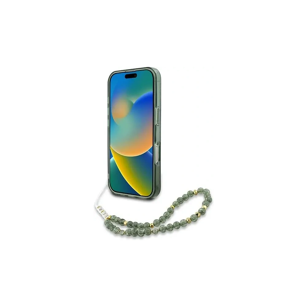 Hurtownia GSM - Etui Guess GUHMP16LHCPOFPA Apple iPhone 16 Pro hardcase IML Flowers Allover Electro With Pearl Strap MagSafe zielony/green - GUE003951 - {ean13} - Hurt