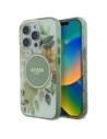 Etui Guess GUHMP16LHFWBDCEN Apple iPhone 16 Pro hardcase IML Flower & Tonal Circle MagSafe zielony/green