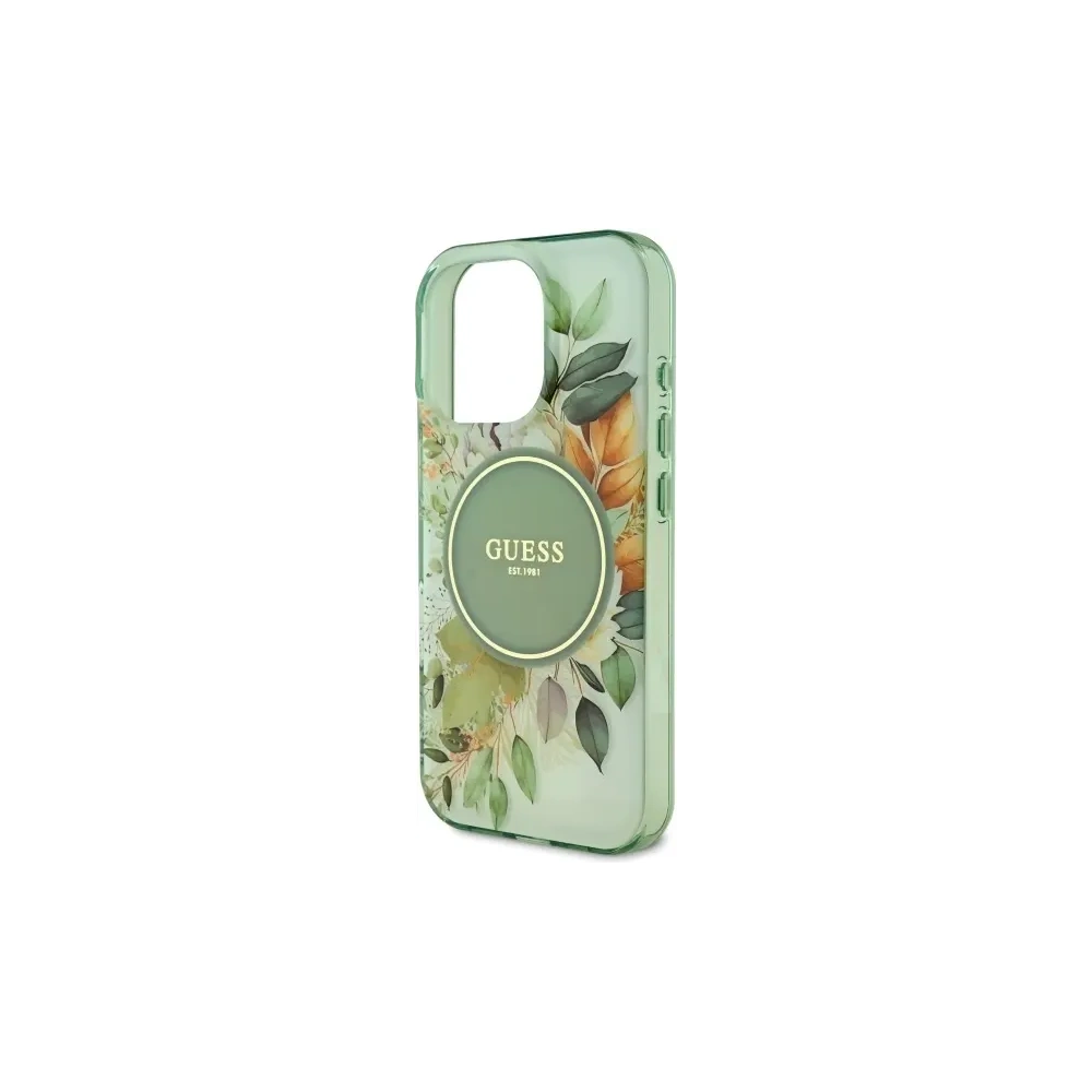 Hurtownia GSM - Etui Guess GUHMP16LHFWBDCEN Apple iPhone 16 Pro hardcase IML Flower & Tonal Circle MagSafe zielony/green - GUE003994 - {ean13} - Hurt