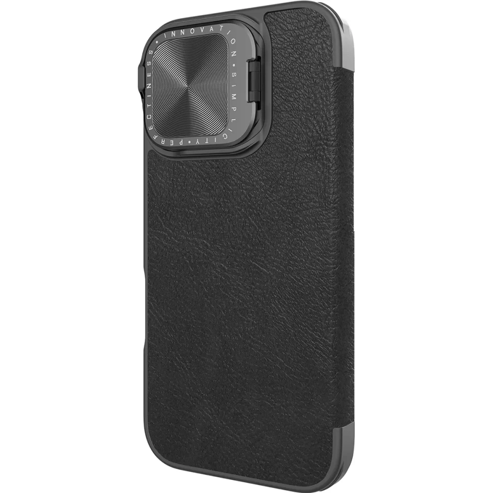 Hurtownia GSM - Etui Nillkin Qin Prop Leather Case Apple iPhone 16 czarne - NLK1610 - {ean13} - Hurt