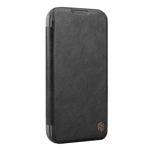 Etui Nillkin Qin Prop Leather Case Apple iPhone 16 czarne