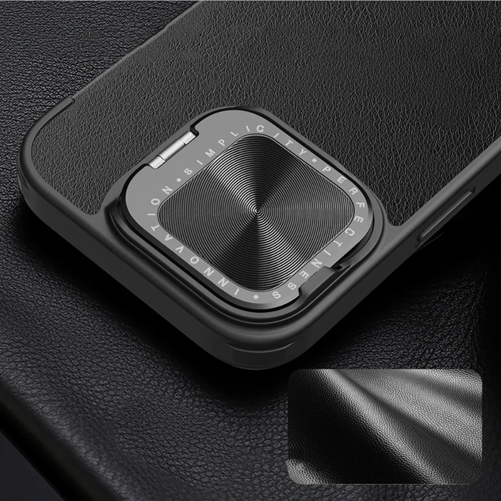 Hurtownia GSM - Etui Nillkin Qin Prop Leather Case Apple iPhone 16 czarne - NLK1610 - {ean13} - Hurt
