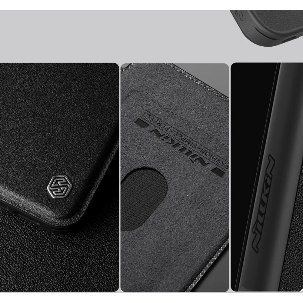 Hurtownia GSM - Etui Nillkin Qin Prop Leather Case Apple iPhone 16 czarne - NLK1610 - {ean13} - Hurt
