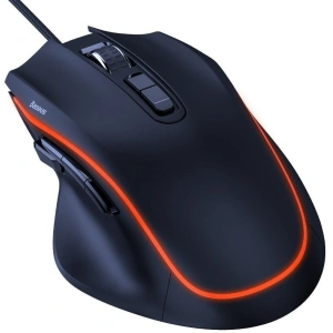 Maus gaming Baseus GAMO GM01, 9 taste programabile, 6400DPI (neagră)