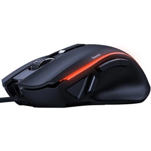 Mysz gamingowa Baseus GAMO GM01, 9 programowalnych klawiszy, 6400DPI (czarna)