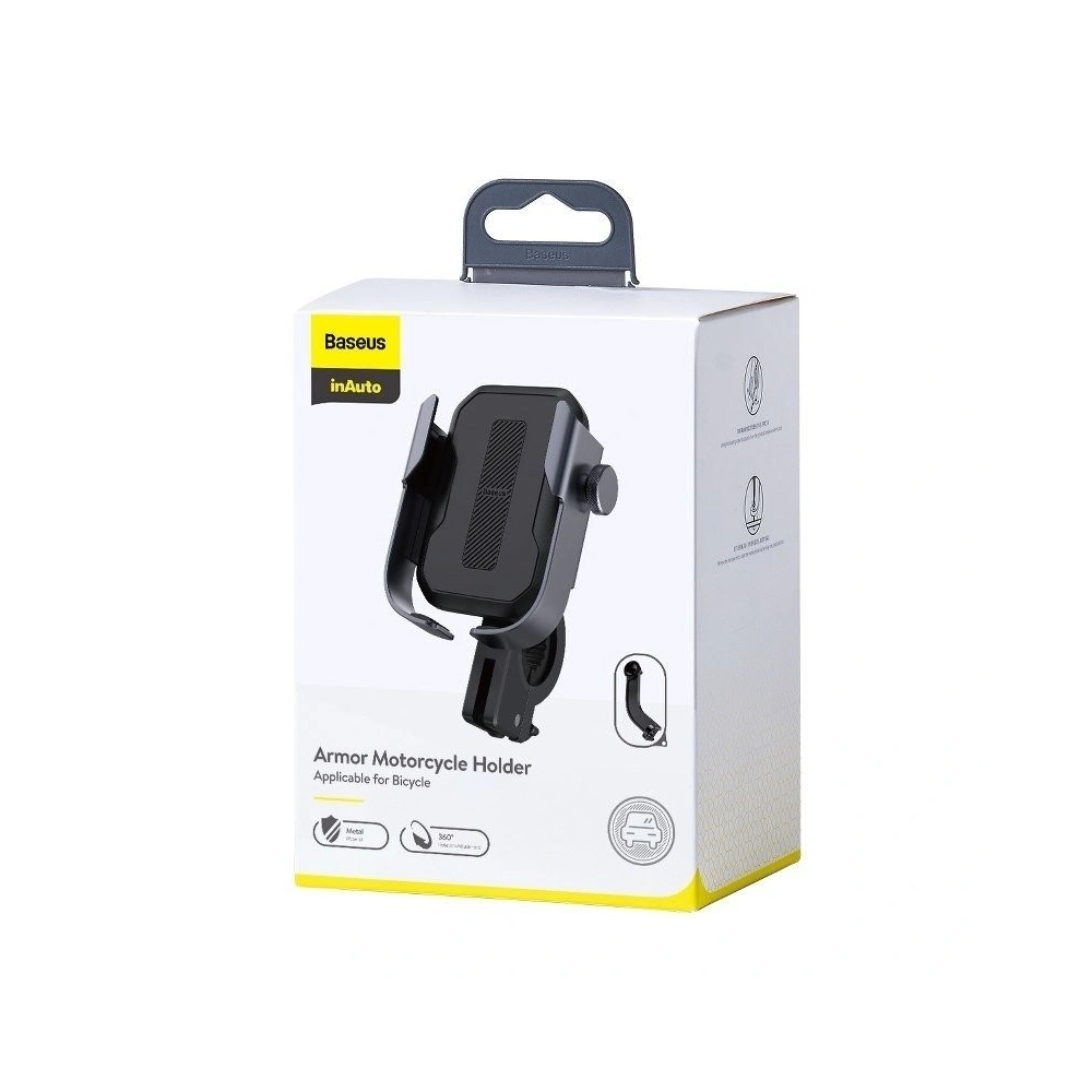Hurtownia GSM - Uchwyt do telefonu Baseus Armor do motocyklu / roweru / hulajnogi / skutera (czarny) - BSU1165BLK - {ean13} - Hurt