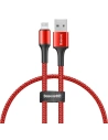 Kabel lightning z podświetleniem LED Baseus Halo 2.4A 0,25m (czerwony)