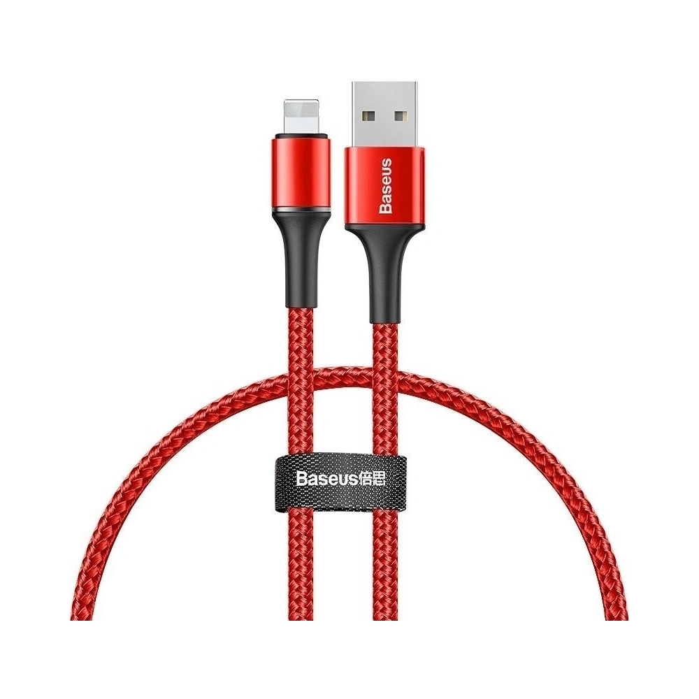 Hurtownia GSM - Kabel lightning z podświetleniem LED Baseus Halo 2.4A 0,25m (czerwony) - BSU1170RED - {ean13} - Hurt