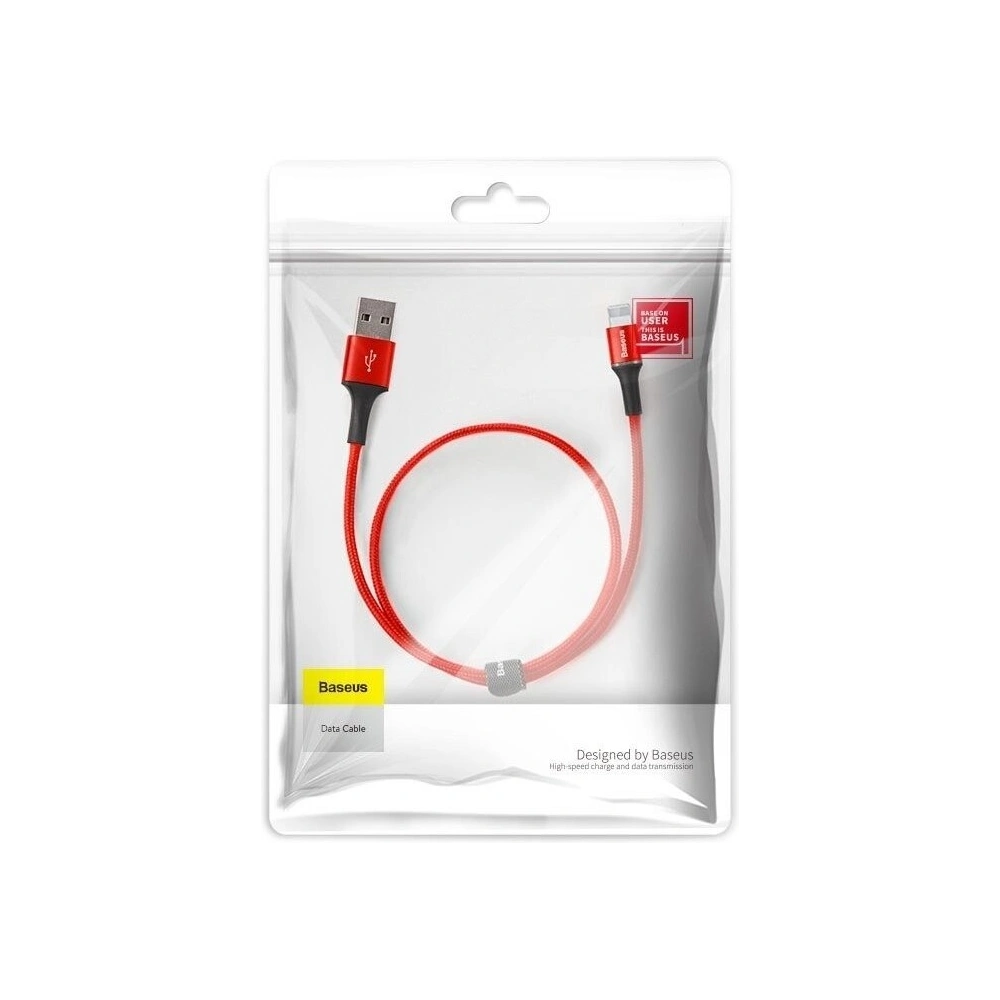 Hurtownia GSM - Kabel lightning z podświetleniem LED Baseus Halo 2.4A 0,25m (czerwony) - BSU1170RED - {ean13} - Hurt