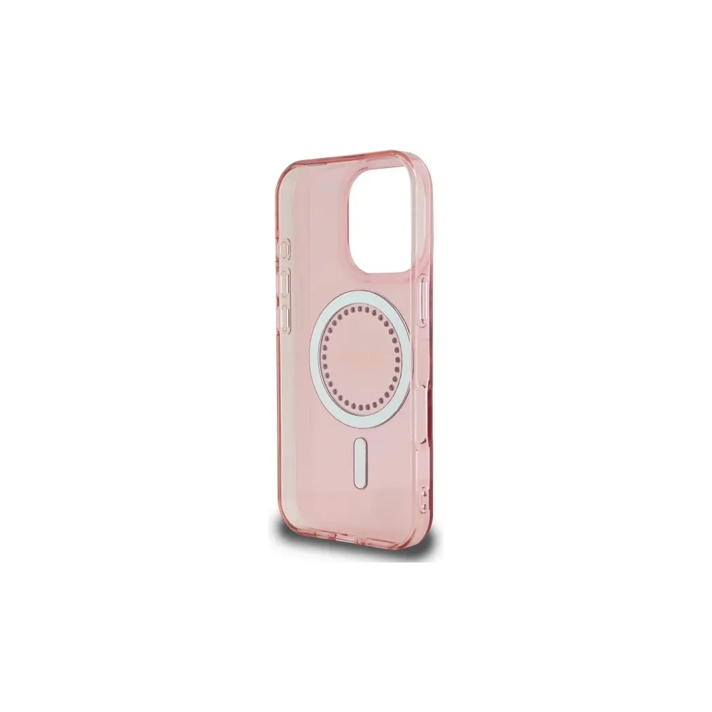 Wholesale Guess GUHMP16LPFTDTEP Apple iPhone 16 Pro hardcase IML Rhinestones MagSafe pink - GUE003978 - {ean13} - Hurt