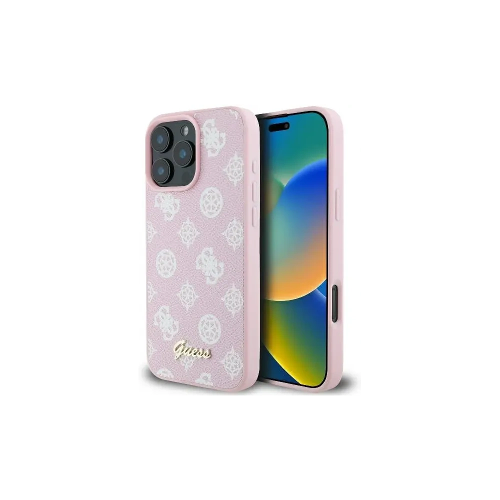 Hurtownia GSM - Etui Guess GUHMP16LPGPYSP Apple iPhone 16 Pro hardcase Peony Script Logo MagSafe różowy/pink - GUE004040 - {ean13} - Hurt
