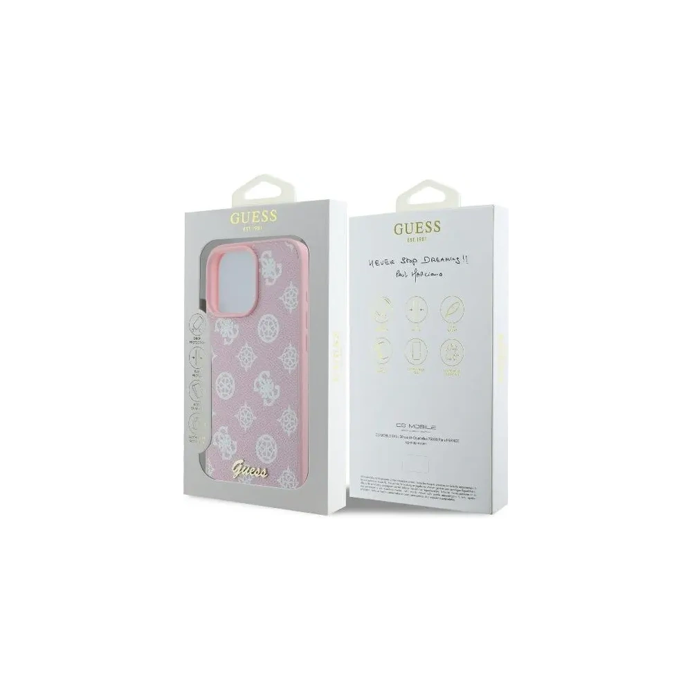 Hurtownia GSM - Etui Guess GUHMP16LPGPYSP Apple iPhone 16 Pro hardcase Peony Script Logo MagSafe różowy/pink - GUE004040 - {ean13} - Hurt