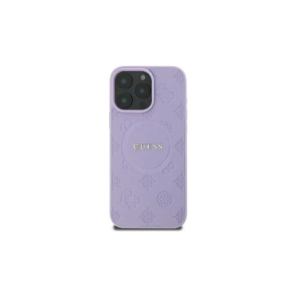 Wholesale Guess GUHMP16LPSAPSMEU Apple iPhone 16 Pro hardcase Saffiano Peony Classic Logo MagSafe purple - GUE004046 - {ean13} - Hurt
