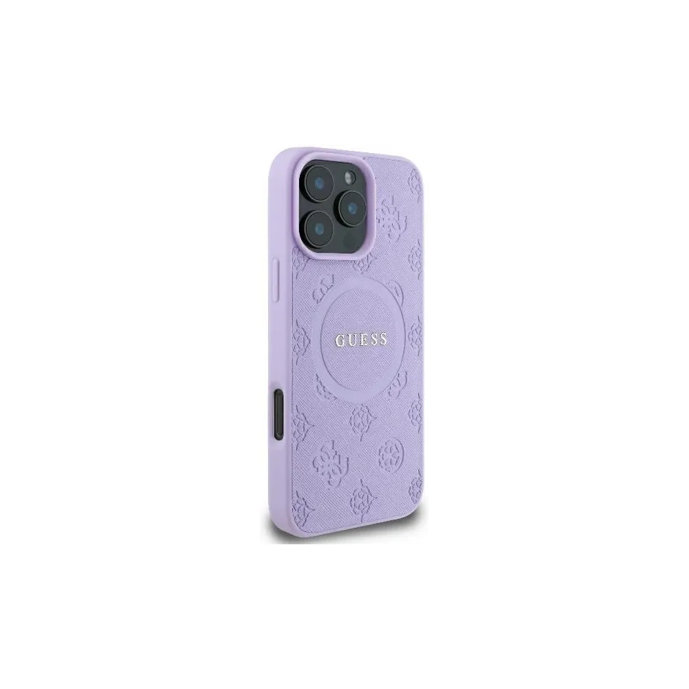 Wholesale Guess GUHMP16LPSAPSMEU Apple iPhone 16 Pro hardcase Saffiano Peony Classic Logo MagSafe purple - GUE004046 - {ean13} - Hurt