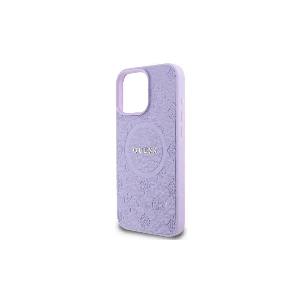 Hurtownia GSM - Etui Guess GUHMP16LPSAPSMEU Apple iPhone 16 Pro hardcase Saffiano Peony Classic Logo MagSafe fioletowy/purple - GUE004046 - {ean13} - Hurt