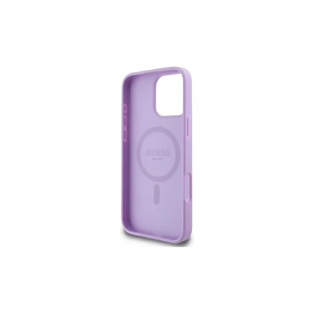 Wholesale Guess GUHMP16LPSAPSMEU Apple iPhone 16 Pro hardcase Saffiano Peony Classic Logo MagSafe purple - GUE004046 - {ean13} - Hurt