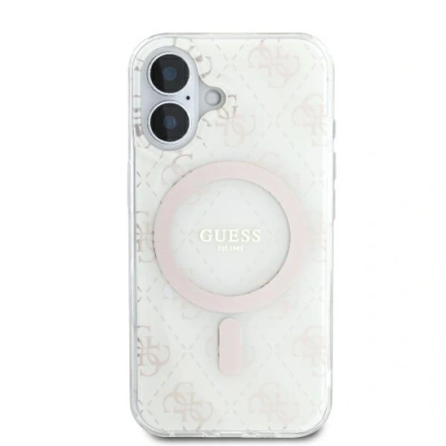 Etui Guess GUHMP16MH4DTEH Apple iPhone 16 Plus hardcase IML 4G Background MagSafe biały/white