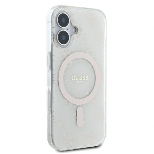 Etui Guess GUHMP16MH4DTEH Apple iPhone 16 Plus hardcase IML 4G Background MagSafe biały/white