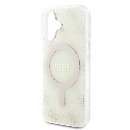 Etui Guess GUHMP16MH4DTEH Apple iPhone 16 Plus hardcase IML 4G Background MagSafe biały/white