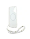Hurtownia GSM - Etui Guess GUHMP16MHCPOFPH Apple iPhone 16 Plus hardcase IML Flowers Allover Electro With Pearl Strap MagSafe bílý/white - GUE003946 - {ean13} - Hurt