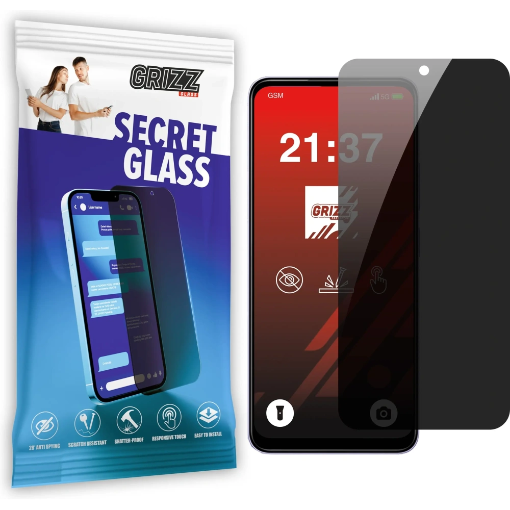 Hurtownia GSM - Szkło prywatyzujące GrizzGlass SecretGlass do Xiaomi Redmi 14R - GRZ11640 - {ean13} - Hurt