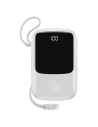 Powerbank Baseus Qpow z kablem Lightning, 10000mAh, 3A, 15W (biały)