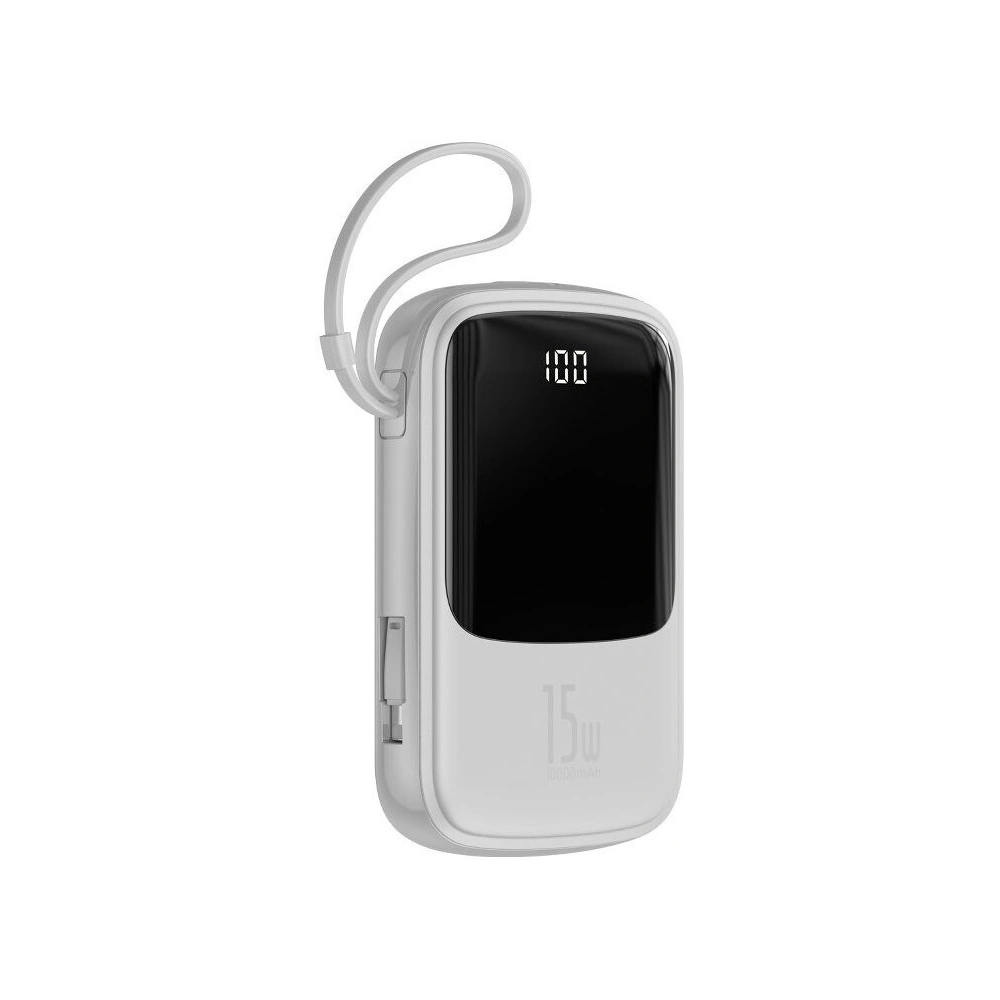 Hurtownia GSM - Powerbank Baseus Qpow z kablem Lightning, 10000mAh, 3A, 15W (biały) - BSU1182WHT - {ean13} - Hurt