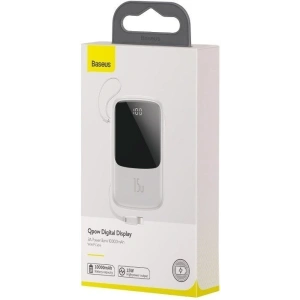 Powerbank Baseus Qpow z kablem Lightning, 10000mAh, 3A, 15W (biały)