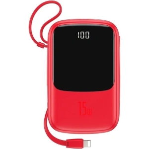 Powerbank Baseus Qpow z kablem Lightning, 10000mAh, 3A, 15W (czerwony)