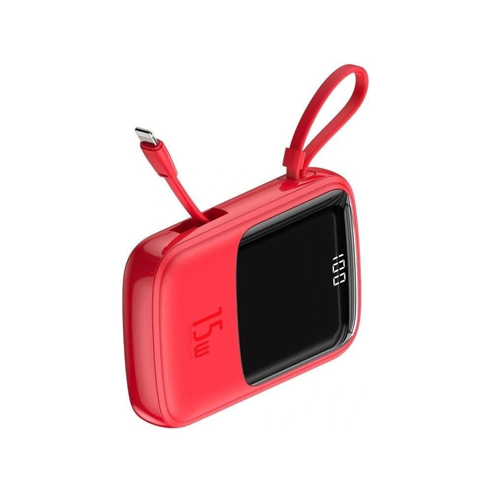 Hurtownia GSM - Powerbank Baseus Qpow z kablem Lightning, 10000mAh, 3A, 15W (czerwony) - BSU1183RED - {ean13} - Hurt