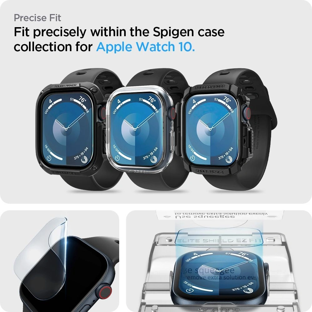 Hurtownia GSM - Hybridní sklo Spigen Elite Shield Ez Fit Apple Watch 10 46mm Clear [2 PACK] - SPN16493 - {ean13} - Hurt