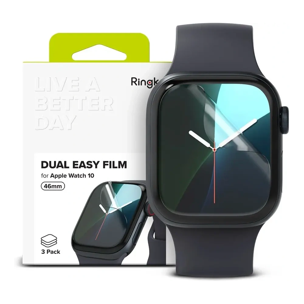 Hurtownia GSM - Folia hydrogelová Ringke Dual Easy Apple Watch 10 46mm Clear [3 PACK] - RGK11659 - {ean13} - Hurt