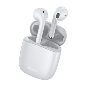Bezprzewodowe słuchawki Baseus Encok W04 TWS, Bluetooth 5.0 (białe)