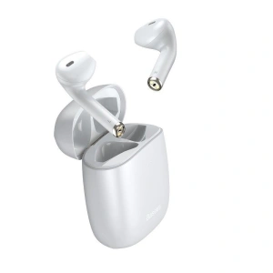 Bezprzewodowe słuchawki Baseus Encok W04 TWS, Bluetooth 5.0 (białe)