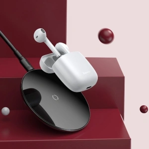Bezprzewodowe słuchawki Baseus Encok W04 TWS, Bluetooth 5.0 (białe)