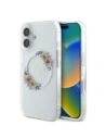 Guess GUHMP16MHFWFCT Apple iPhone 16 Plus hardcase IML Flowers Wreath MagSafe transparent
