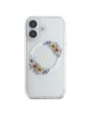 Wholesale Guess GUHMP16MHFWFCT Apple iPhone 16 Plus hardcase IML Flowers Wreath MagSafe transparent - GUE3638 - {ean13} - Hurt