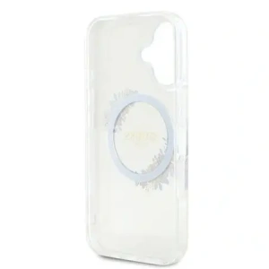 Wholesale Guess GUHMP16MHFWFCT Apple iPhone 16 Plus hardcase IML Flowers Wreath MagSafe transparent - GUE3638 - {ean13} - Hurt