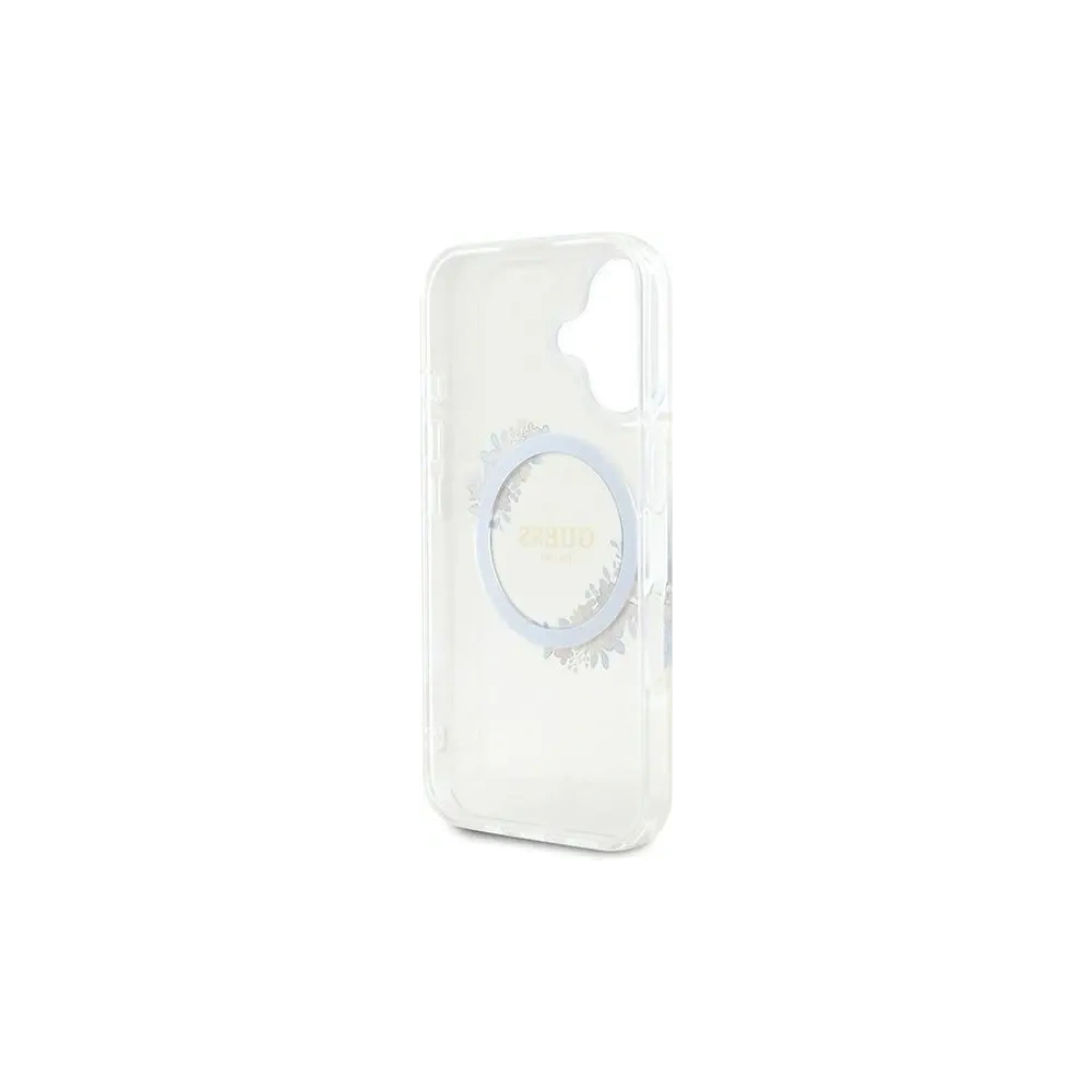 Hurtownia GSM - Guess GUHMP16MHFWFCT Apple iPhone 16 Plus hardcase IML Flori Coroană MagSafe transparent - GUE3638 - {ean13} - Hurt
