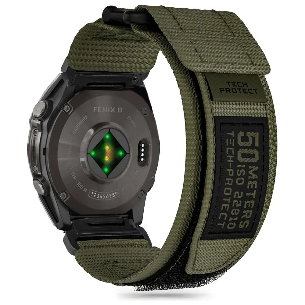 Hurtownia GSM - Pás Tech-Protect Scout Pro Garmin Fenix 5 / 6 / 6 Pro / 7 / 8 47mm / E Military Green - THP3318 - {ean13} - Hurt
