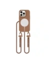 Etui Tech-Protect Magnecklace MagSafe Apple iPhone 15 Pro čokoládově hnědá