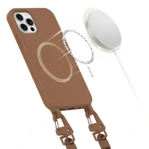 Hurtownia GSM - Etui Tech-Protect Magnecklace MagSafe Apple iPhone 12 / 12 Pro Čokoládově hnědá - THP3332 - {ean13} - Hurt