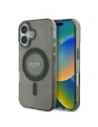 Guess GUHMP16MPFTDTEK Apple iPhone 16 Plus carcasă rigidă IML cu cristale MagSafe neagră