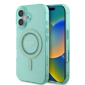 Hurtownia GSM - Guess GUHMP16MPFTDTEN Apple iPhone 16 Plus kemény tok IML Ragyogók MagSafe zöld - GUE3640 - {ean13} - Hurt