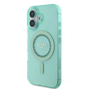 Wholesale Guess GUHMP16MPFTDTEN Apple iPhone 16 Plus hardcase IML Rhinestones MagSafe green - GUE3640 - {ean13} - Hurt
