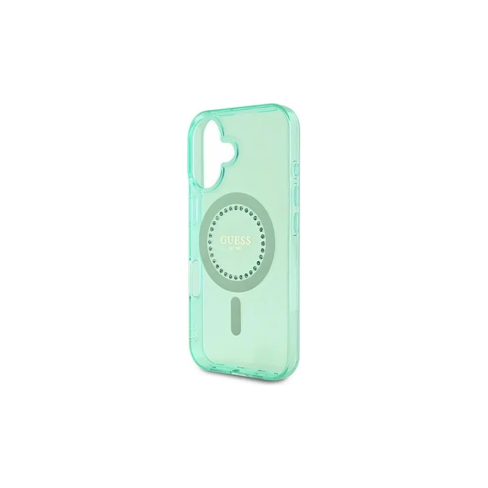 Hurtownia GSM - Guess GUHMP16MPFTDTEN Apple iPhone 16 Plus hardcase IML cu strasuri MagSafe verde - GUE3640 - {ean13} - Hurt
