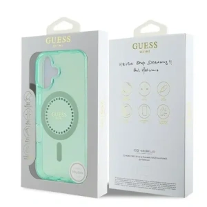Wholesale Guess GUHMP16MPFTDTEN Apple iPhone 16 Plus hardcase IML Rhinestones MagSafe green - GUE3640 - {ean13} - Hurt