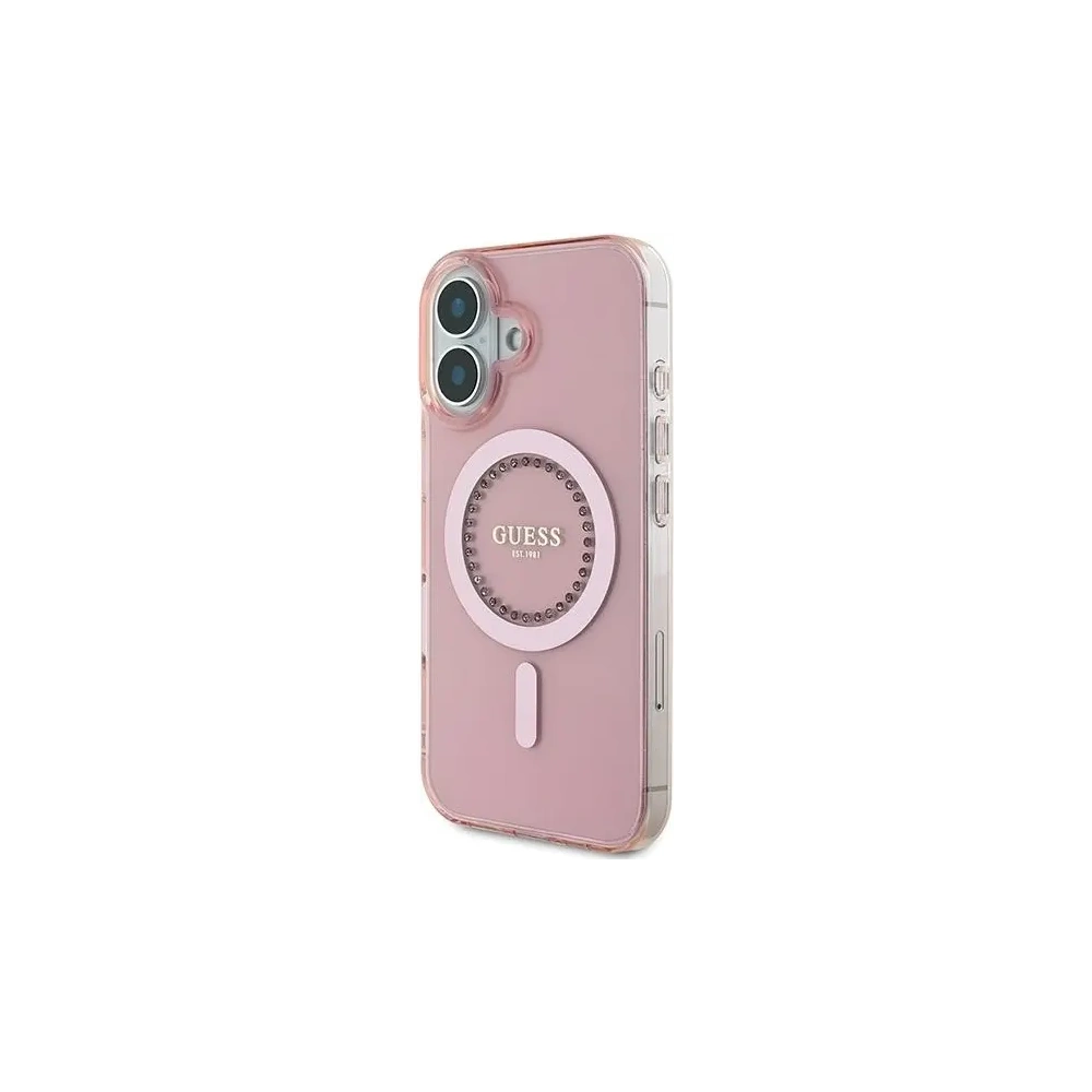 Hurtownia GSM - Guess GUHMP16MPFTDTEP Apple iPhone 16 Plus kemény tok IML Ragyogók MagSafe rózsaszín - GUE3641 - {ean13} - Hurt